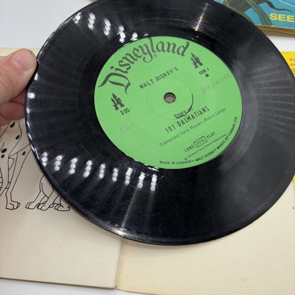 VTG Mixed Lot of 5 Walt Disney Read Along Books And Records 33 1/3 RPM-Flaws - Picture 15 of 16